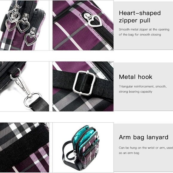 Lightweight Small Crossbody bags Cell Phone Purses Travel Pouch Shoulder Bag for - Picture 7 of 7